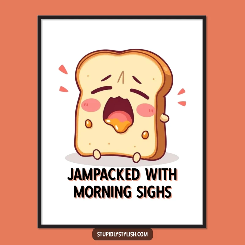 Free Printable Wall Art: Tired Toast - Cozy, Humorous Downloadable Decor!