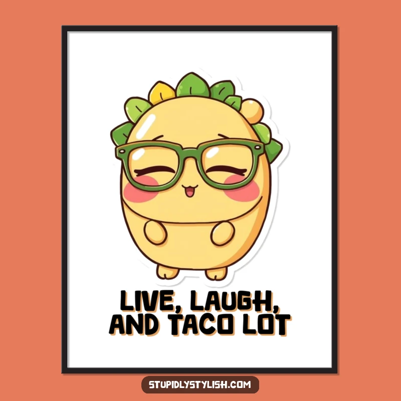 Free Printable Wall Art: Sleepy Taco Funny Downloadable Art for Cozy Spaces