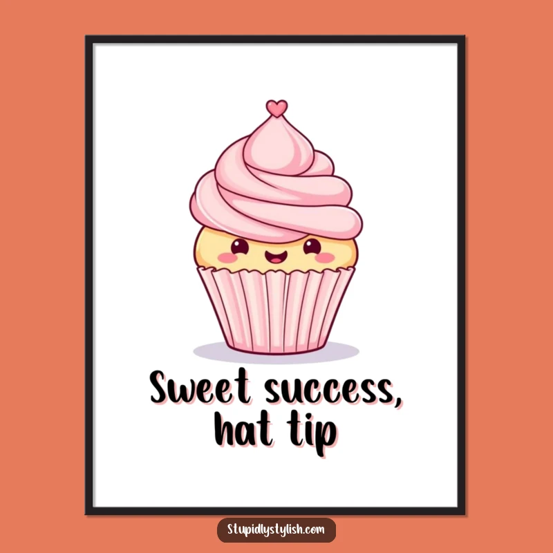 Funny Free Printable Wall Art: Proud Cupcake, Top Hat Style, Classy Decor!