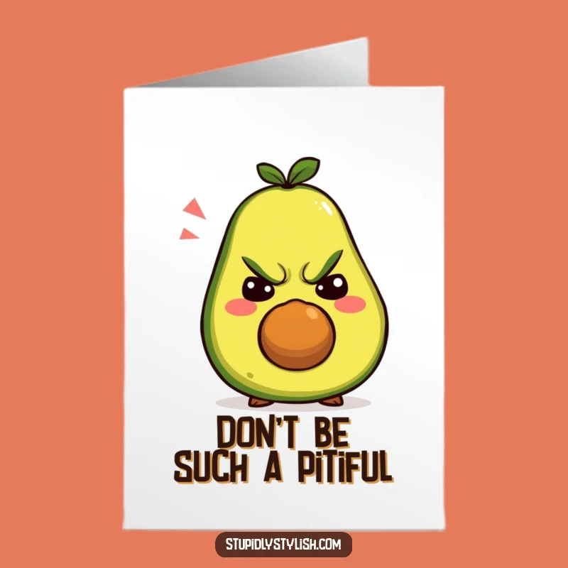 Free Printable Birthday Card: Grumpy Avocado's Silly Face Fun