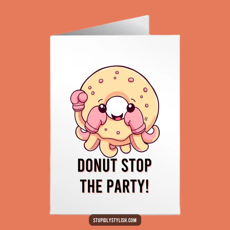 Free Printable Birthday Card: Donut Boxer - Hilarious Downloadable Gift for Fighters