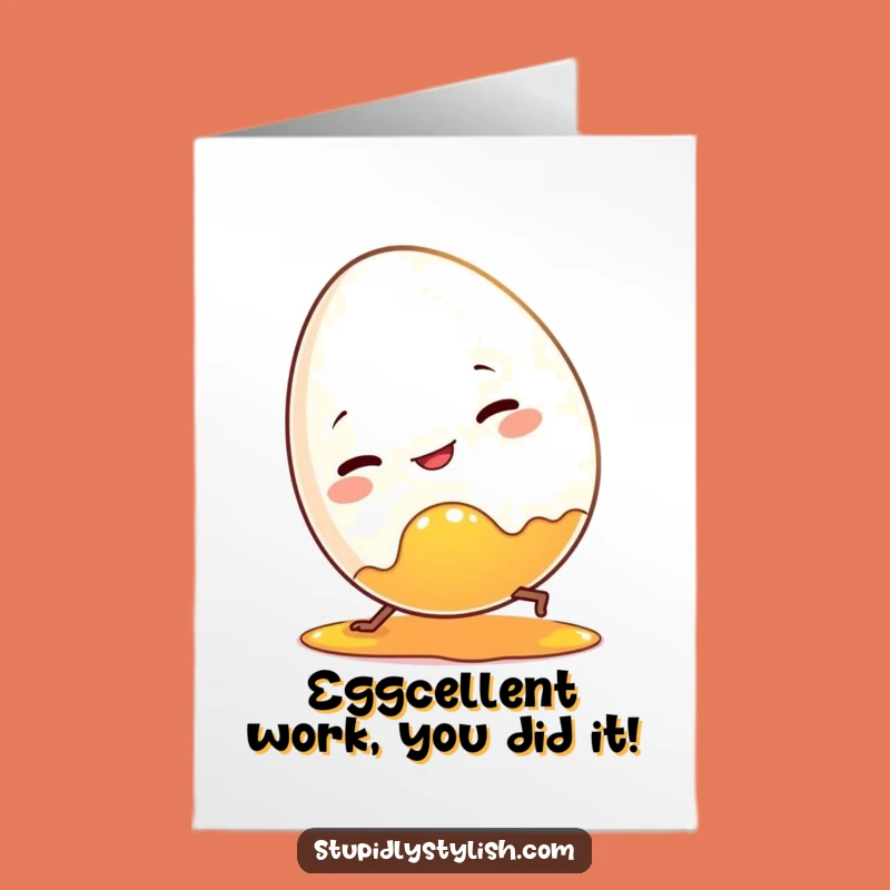 Free Printable Congrats Card: Clumsy Egg Trip Funny Downloadable