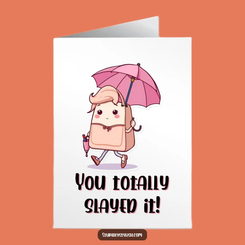 Free Printable Congrats Card: Sassy Handbag - Chic Downloadable Celebration!