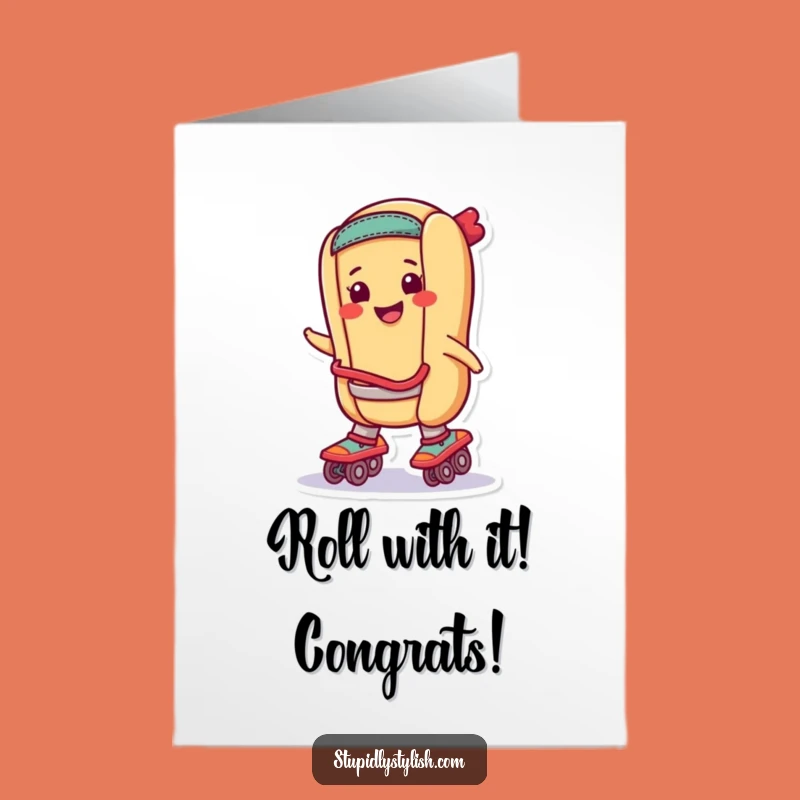 Free Printable Congratulations Card: Hot Dog Speedster - Funny Downloadable Gift!