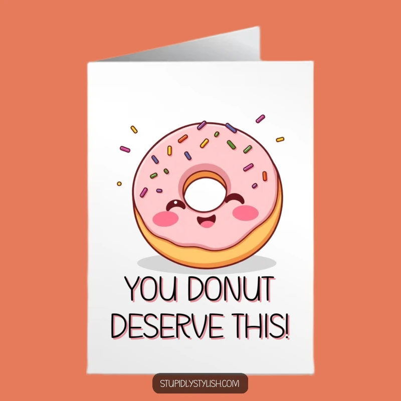 Free Printable Congrats Card: Sprinkle Your Success with this Giggling Donut!