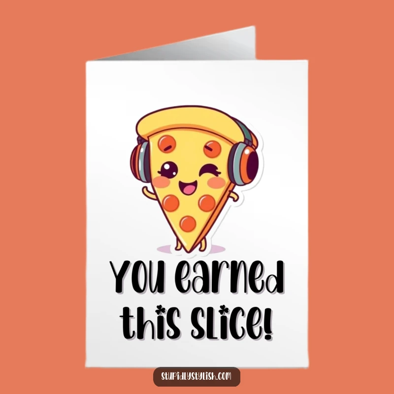 Free Printable Congrats Card: Pizza Party Vibes - Funny Downloadable