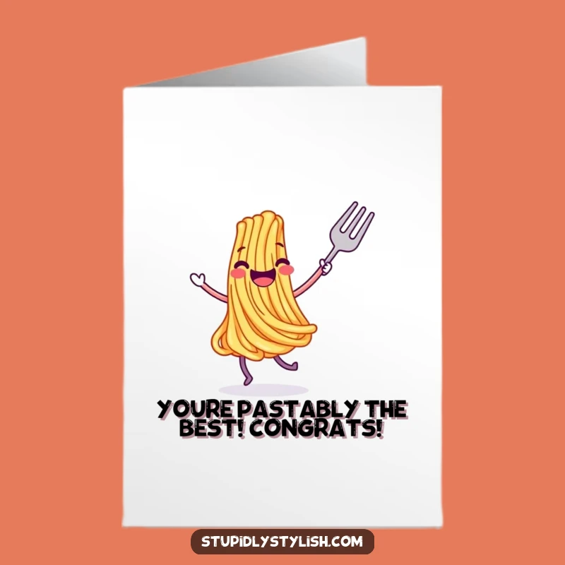 Free Printable Congrats Card: Dancing Spaghetti Funny Downloadable Gift