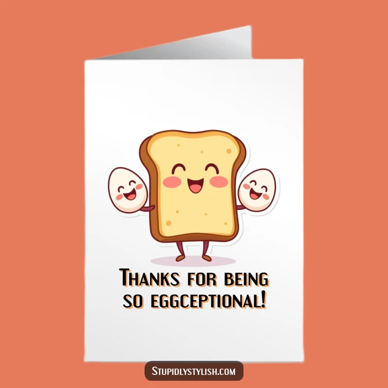 Free Printable Thank You Card: Toast Juggling Eggs, Heartfelt Downloadable Gift
