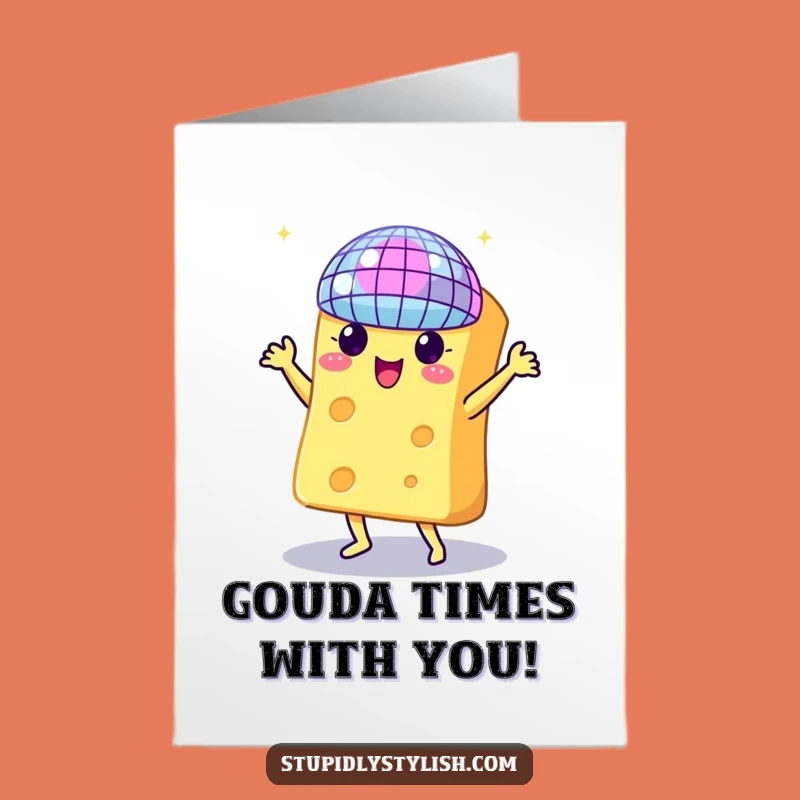 Free Printable Thank You Card: Cheese Disco Groove - Downloadable Gift