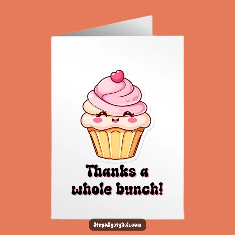 Sweet Free Printable Thank You Card: Cupcake Frosting - Express Thanks Downloadable!