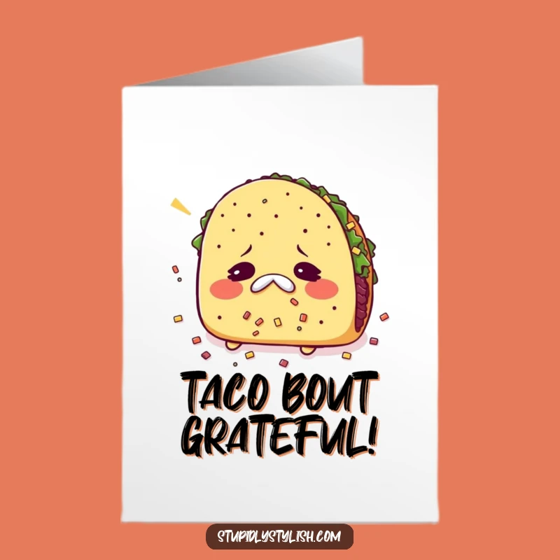 Free Printable Thank You Card: Sneezy Taco Gratitude - Downloadable Gift