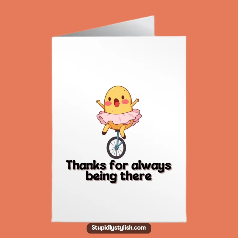 Free Printable Potato Ballet Thank You Card - Unicycle Surprise Gratitude