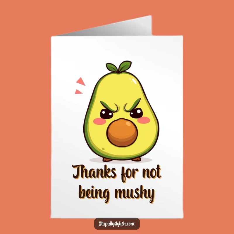 Free Printable Thank You Card: Grumpy Avocado's Silly Gratitude