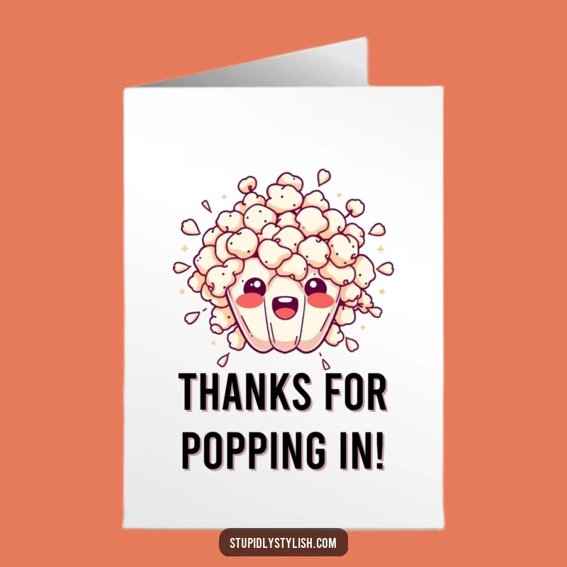 Free Printable Thank You Card: Popcorn Burst Gratitude - Downloadable Gift