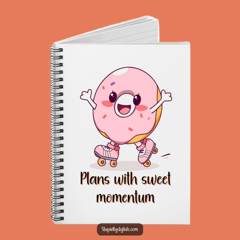 Funny Donut Roller Skate Notebook - Sweet Ideas Funny Gift