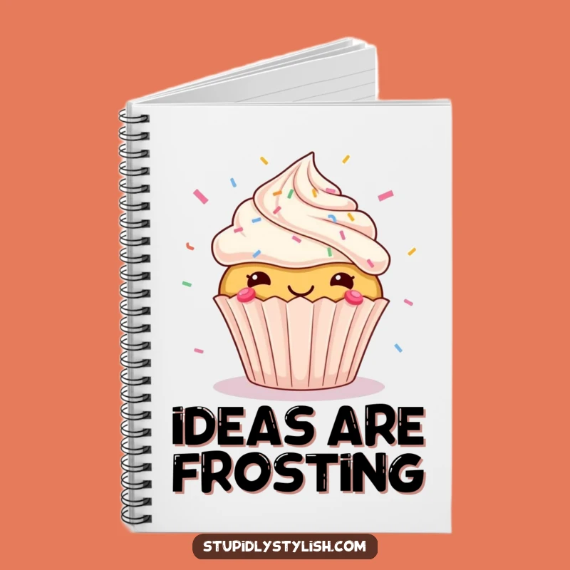 Funny Happy Cupcake Sprinkles Flying Notebook - Creative Gift!