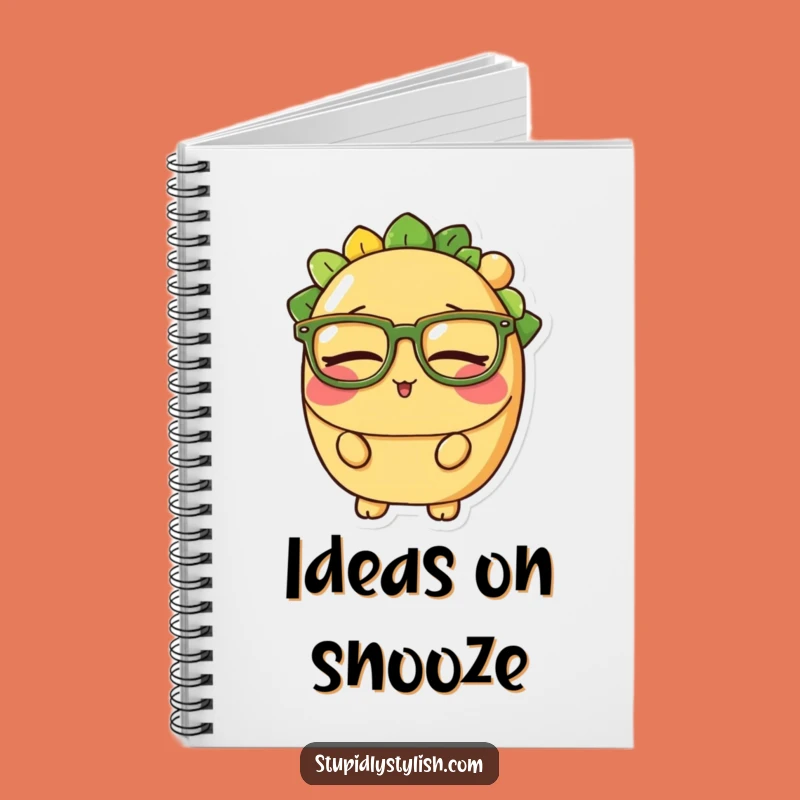Funny Sleepy Taco Glasses Notebook - Jot Down Sleepy Ideas Gift