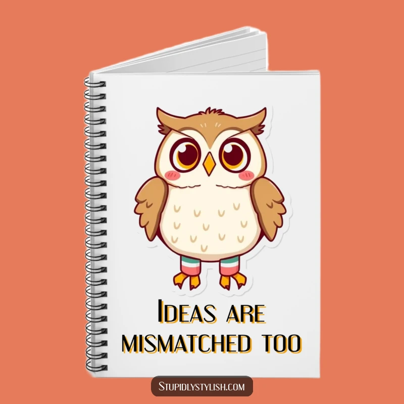 Funny Surprise Owl Notebook - Mismatched Socks for Creative Ideas