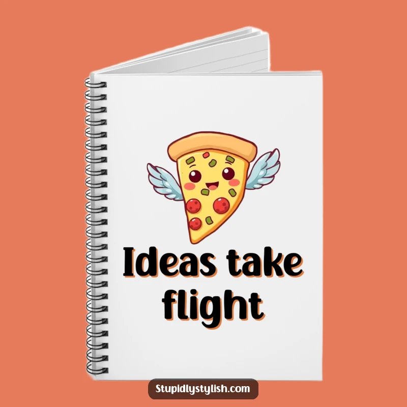 Funny Flying Pizza Notebook: Jot Down Delicious Ideas, An Ideal Funny Gift!