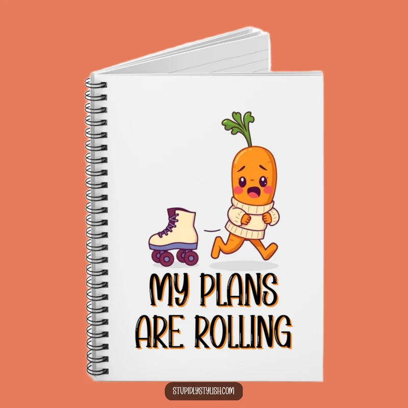 Funny Carrot Skate Notebook: Hilarious Veggie Journal Gift