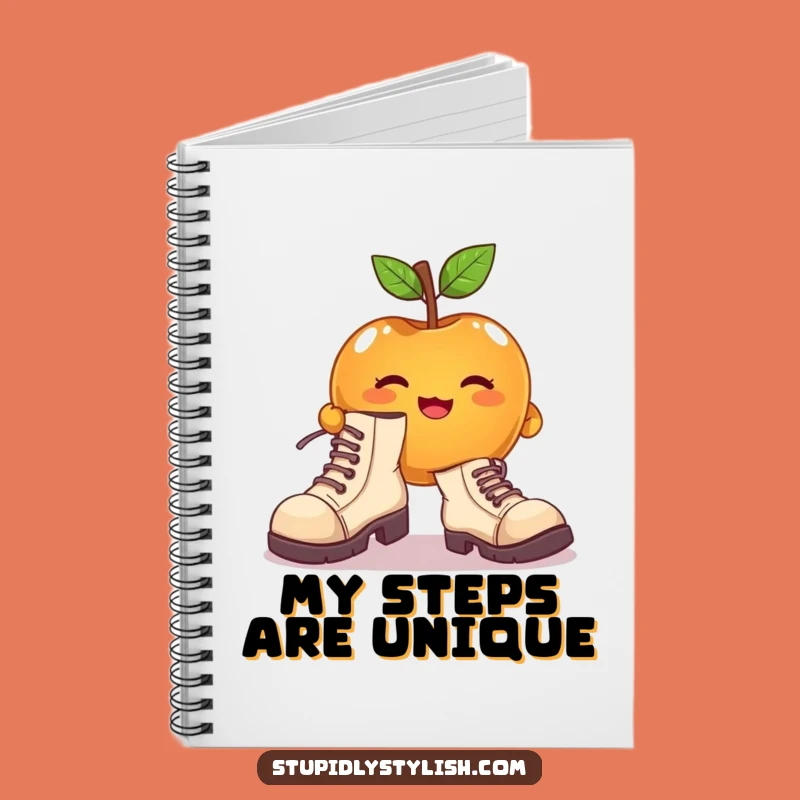 Funny Apple Mismatched Shoes Notebook - Jot Down Your Unique Ideas