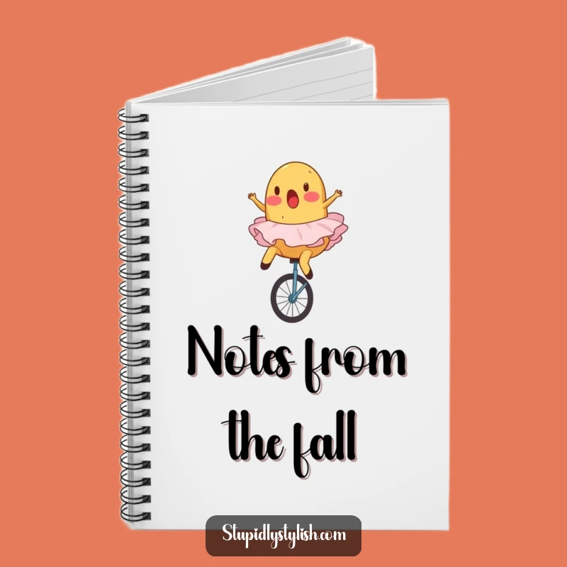 Funny Potato Tutu Notebook - Surprised Unicycle Journal Gift