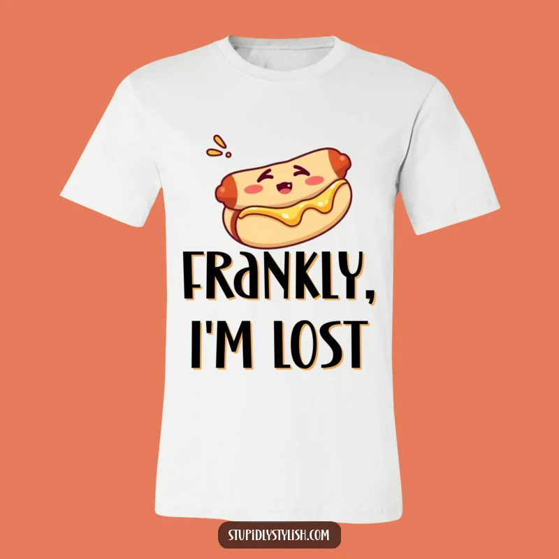 Funny Confused Hot Dog T-Shirt: Wear Your Bewilderment