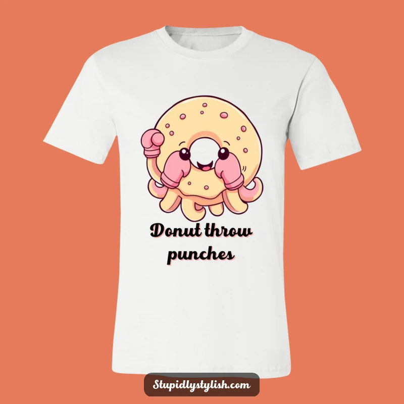 Funny Donut Boxing T-Shirt: Wear Your Sweet Strength with this Hilarious Tee