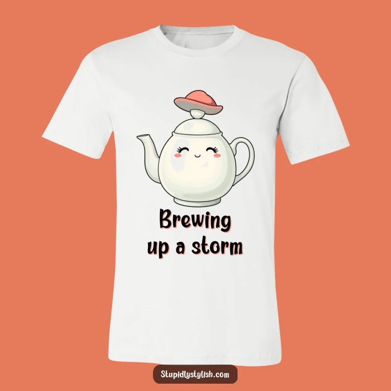 Funny Stylish Teapot Hat T-Shirt - Trendy & Comical Tea Apparel
