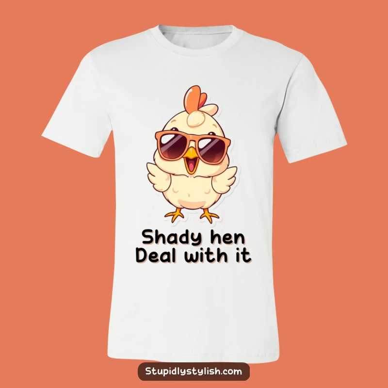 Funny Surprised Chicken Sunglasses T-Shirt: Wear the Coolest Shock Ever