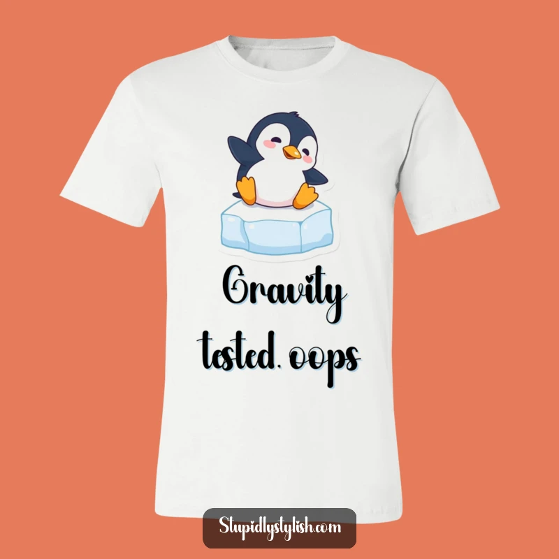 Funny Clumsy Penguin Slipping T-Shirt - Hilarious Animal Lover Tee Gift