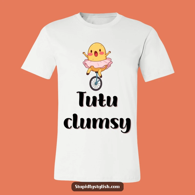 Funny Potato Tutu T-Shirt - Surprised Unicycle Fail Tee Gift