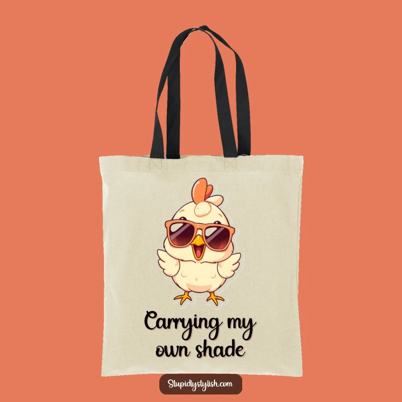 Funny Surprised Chicken Sunglasses Tote Bag: Carry Your Essentials with Shocking Coolness