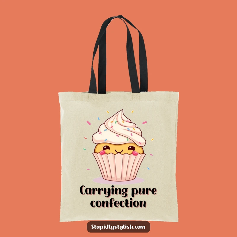 Funny Happy Cupcake Sprinkles Flying Tote Bag - Chic & Hilarious Gift!