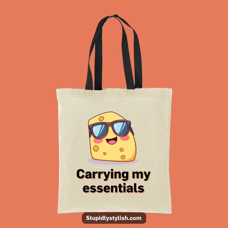 Funny Giggle Cheese Wedge Sunglasses Tote Bag - Chic & Hilarious Shopping Gift