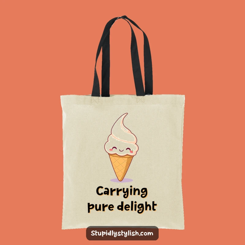 Funny Ice Cream Cone Tote Bag: Carry Your Sweetness!