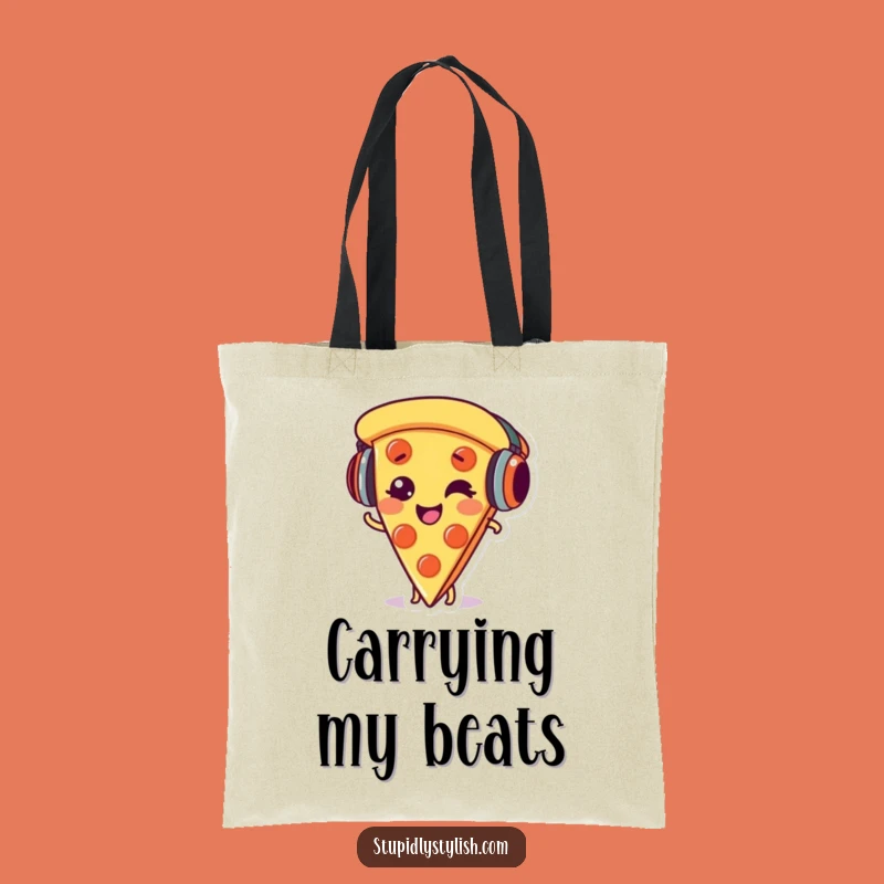 Funny Pizza Tote Bag - Chic DJ Slice Accessory Funny Gift