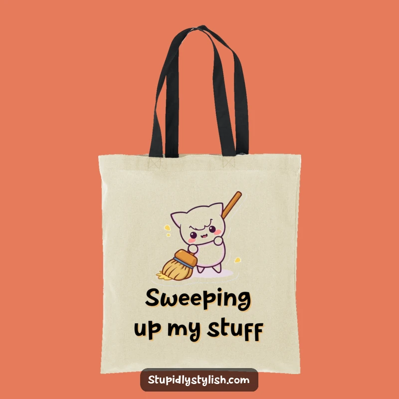 Funny Broom Tote Bag - Chic Self-Sweeping Object Bag Funny Gift